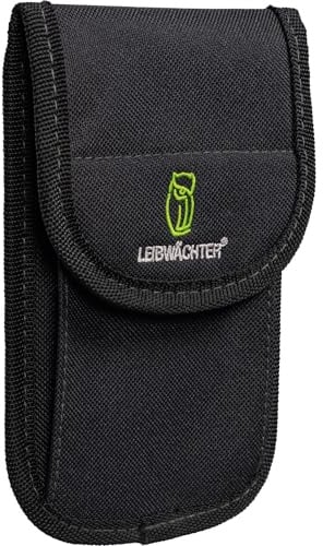 Leibwächter Universal Handytasche, 100 x 180 mm, Polyester, Gürtelschlaufe, Klettverschluss, Schwarz