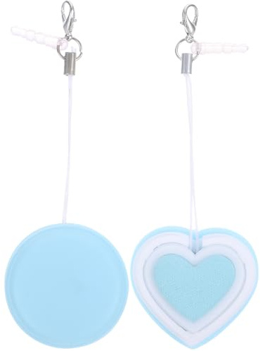 SEWACC 2pcs Mobile Screen Cleaning Cloths for Phone and Computer, Lightweight Portable Lens Wipes with Silicone and Pp Material, Easy to Carry, Also Suitable as Decorative Keychain