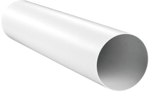 Easy Act PVC Rundrohr Ø 100 mm, Länge 1000 mm, stabiles Lüftungsrohr für effiziente Luftführung