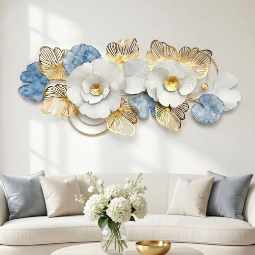 Blissio 3D Groß Wanddeko Wohnzimmer – Flexibel Aufhängbar