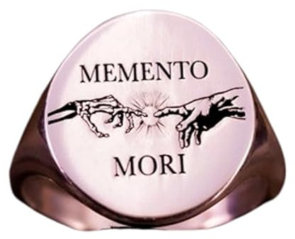 WORLD WIDE GEMS WW_PDR_00361 Siegelring mit der Kreation von Adam, Handgott Pinky Ring, Remento Mori Renaissance, religiöser Buch-Genesis-Ring, Ringgröße US 5–12,5, versilbert, WW_PDR_00361