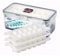 LOCK & LOCK Eiswürfelform mit Eiswürfelbehälter & Deckel im 4-teiligen Set - Premium Eiswürfelbereiter bpa frei - Gefrierform für Eiswürfel - 3,4 l