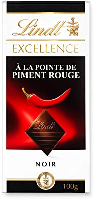 Lindt - Tablette Piment Rouge EXCELLENCE - Chocolat Noir - 100g