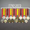 Finisher - Medagliere da Parete - Porta medaglie Running, Maratona, Ironman, Triathlon - Sport Medal Hanger - Display Rack (600 mm x 100 mm x 3 mm)