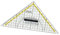 Herlitz 8710105 Zirkel, 223 mm, 140 mm silber + Geodreieck Hypotenuse 16 cm mit Griff