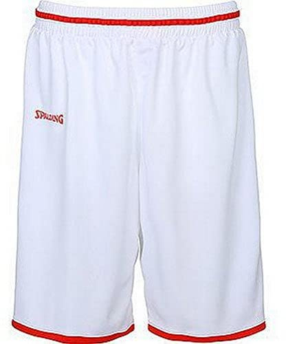 Spalding Herren Herren Shorts Move Shorts, weiß/rot, 4XL, 300514006
