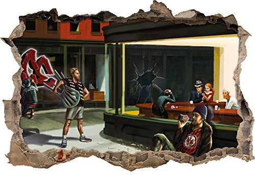 Ultras Frankfurt, 3D Wandsticker Format: 92x62cm, Wanddekoration