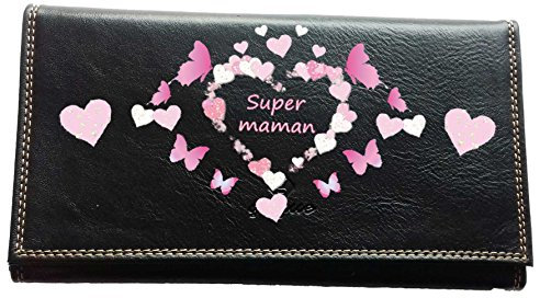 Syl'la Compagnon Porte Chequier Portefeuille Porte Carte Porte Monnaie NOI Super Maman Cadeau Fete des Meres