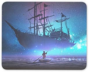 Boat Digital Art Mouse Mat Pad - Pirate Ship Magical Gaming Computer #14022