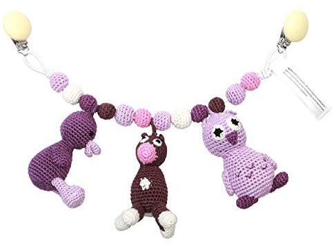 natureZOO Kinderwagenkette (Eule, Kuh und Ente)