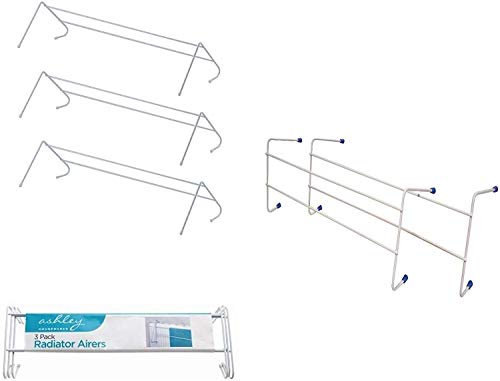FlickBuyz 2 Bar Radiator Airer Radiator Drying Rack Washing Line Rails,Lightweight Drying Radiator Rack,Portable Dryer Holder for Clothes,Towel & Socks