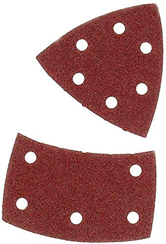 Schleifdreiecke, 40 Stück Schleifblätter für Schleifmaschine, Dreieck-Schleifpapier für Bosch PSM 100 A, 11 Löcher, Mixpack (8 x Körnung 40/60/80/120/180)