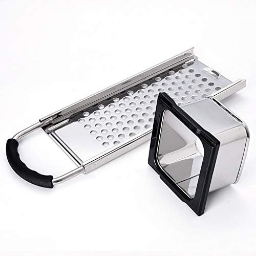 Stainless Steel Spaetzle Maker Homemade Noodle Dumpling Making Tool with Safety Pusher and Comfortable Rubber Handle