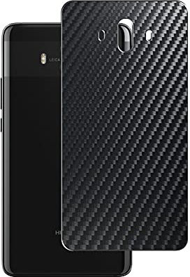 Vaxson 2 Unidades Protector de pantalla Posterior, compatible con HUAWEI MATE 10 MATE10, Película Protectora Espalda Skin Cover - Fibra de Carbono Negro