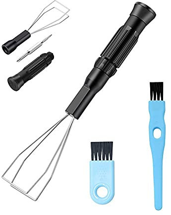 BIFANS keyboard Puller Keycap Remover with 2 Pcs Keyboard Brush, 3 in 1 Multi-function Keycap Removal Tool with detachable Screwdriver 1.5/2.5 double Head