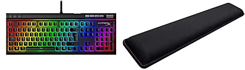 HyperX Alloy Elite 2 – Clavier de Jeu mécanique, Effets Lumineux commandés par Logiciel et Personnalisation par Macro, Touches ABS Pudding & HX-WR Wrist Rest, Noir 8,8 x 45,7 x 2,2 cm
