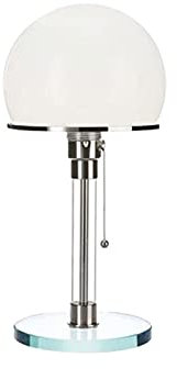 Lampe de Table Lampe de Table Simple de Style Bauhaus, Bureau d'art Moderne Chambre Lumineuse Salon Décor Lampes de Chevet, Lampes de Verre Blanc, 18 x 38 cm Lampe de Bureau