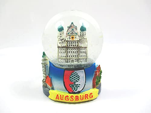Augsburg Fuggerstadt Bayern Schneekugel Snowglobe 6,5 cm Germany Souvenir !!