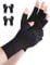 AovYoo 2 Paar Arthrose Handschuhe mit Kupfer, Fingerlose Rheuma Kompressionshandschuhe, Arthriti Gaming Handschuhe, Sehnenscheidenentzündung Rheumatische Schmerzlinderung, Karpaltunnelsyndrom (M)