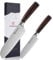 KEEMAKE Messerset, Küchenmesser Set 2tlg, Santokumesser japanisches Messer aus hochwertigem Edelstahl, Scharfes Messer Set Kochmesser mit ergonomischer Griff