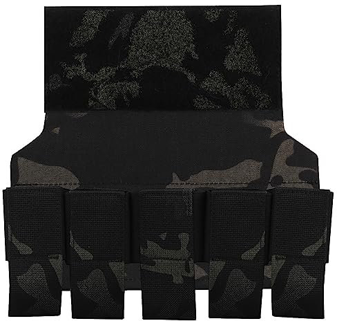 WarmHeartting Taktische 5BH 40MM 5 Banger Aufhänger Tasche 5 Runden M203 Granate Lagerung Tasche mit Haken und Schleife Jagd Weste Airsoft Chest Rig Zubehör