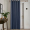 Fusion Blue Single Curtain W66 x L84 - 1x Panel Eyelet - Dark Blue Thermal for Bedroom & Living Room - Navy - Strata Collection