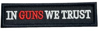 DoLife Attached USA Made in Guns We Trust Hook and Loop Patch, 1 Pcs Funny Meme Embroidered Patches, Tactical Military Moral Patch with Hook Fastener Backing, Cute Applique Accessories for Backpacks