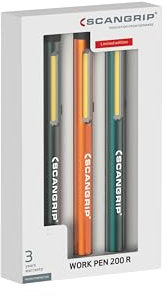 Scangrip 49.0500 Promo Pack 3 x Work Pen 200R Wiederaufladbare LED-Stiftleuchte