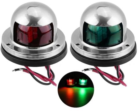 Krtopo 2Pcs Boot Navigationslicht Bootslicht 12V Sicherheits Licht für Boote Kajak Yacht Marine Ponton (Rot Grün)