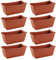 HAC24 8X Pflanzschale Eckig aus Kunststoff Terracotta 26 x 13 cm Blumenkasten Blumentopf Pflanzentopf Pflanzgefäß