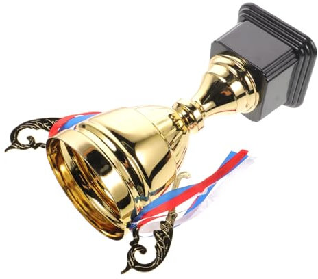 SUPVOX 1 Pc Trofeo della Competizione Sportiva Trofeo d'oro Tirare su Le Maniglie Trofeo di Metallo Campeggio sotto Il Tavolo Statue Trofeo Trofei d'oro Personalizzato Alunno
