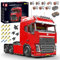 Mould King 19015 Technik LKW Bausteine, 4608 Teile großes pneumatisches Zugfahrzeug Bausatz Modell, 2.4 G Fernbedienung und App Dual Control Mobile Truck