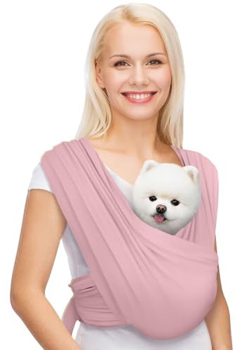 AnccoPlus Hundetragetaschen für kleine Hunde, nach vorne gerichtete Hundetragetasche, freihändige Katzentrage, größenverstellbar, reduziert Rückenschmerzen, Premium-Baumwolle, sichere und weiche