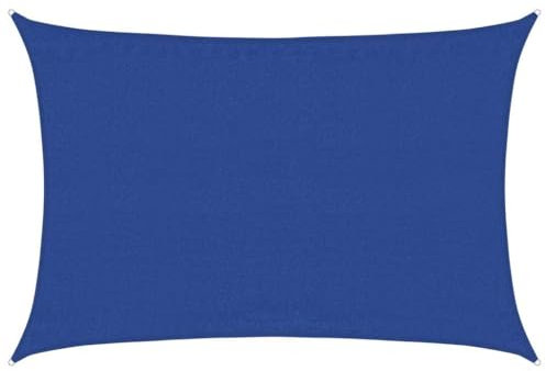 vidaXL Sonnensegel, UV Schutz Sonnenschutz für Terrasse Balkon Garten, Windschutz Wetterschutz Rechteckig, Sonnendach, 160g/m² Blau 3,5x4,5m HDPE