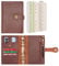Wonderpool Ringbuch Notizbuch A6 Nachfüllbar Leder Tagebuch Organizer Binder Ordner mit Taschen Liniertes Papier Stift für Büro Schule Geschäft Reisen Planung Schreiben (Kaffee,A6)