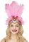 Diadème Samba Serre Tête Plumes et Paillettes Coiffe pour Costume de Mascarade Cosplay Costume pour Danseuse Brésilienne Costume Déguisement Accessoire Soirée à Thème (Rose)