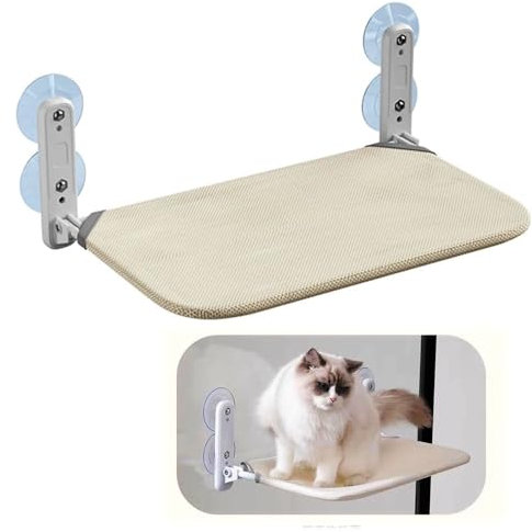 Fensterliege Katzenhängematte für Katzen Hängematte Fensterplätze Katzenbett Fenster Faltbare Katzenhängematte Fensterhängematte Katzenliege Katzenhängebett mit Starken Saugnäpfen