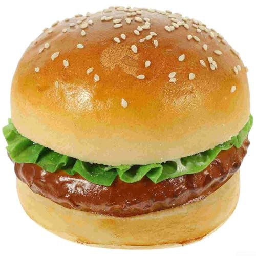 Vilgftyiet Künstlicher Hamburger Künstlicher Burger Modell Realistische Gefälschte Lebensmittel Für Display Faux Burger Zur Dekoration Gefälschte Lebensmittel Requisiten, PU Material, Foto Prop