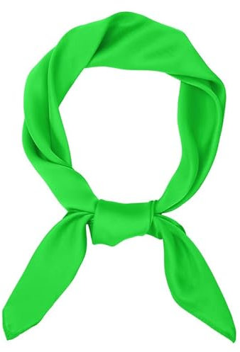 JasGood Damen Seidentuch Seide Leicht Eleganter Seidenschal Damen Bandana Halstuch Kopftuch Schal Vielseitiges Seidenschal für Frauen,Grün