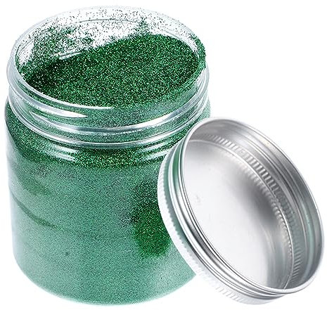 Hohopeti Grünes Feines Bastelglitzerpulver für Nägel Gesichtsglitzer Epoxidharz Basteln