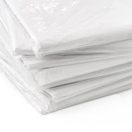 Plastic Dust Sheets for Decorating | Pack of 6 Polythene Sheeting Waterproof | 3.6 X 2.7m (12 X 9ft) Floor Covering for Painting | Large Plastic Sheets to Cover Furniture, Floor & DIY Projects