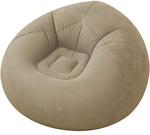 Aufblasbarer Sitzsack-Stuhl, faltbar, beflockt, für Wohnzimmer, Outdoor, Liege, ultraweiche Couch