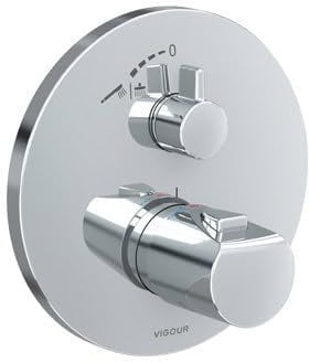 VIGOUR clivia Farbset Thermostat für VIGOUR-Box VUPK mit Mengenregulierung verchromt