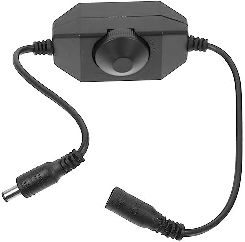 ASAKKURA Single Channel LED Dimmer Controller Adjustable Brightness Rotary Knob for LED Strip Lights Compatible with Dimmable LED Lighting Color