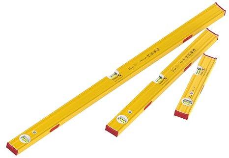 STABILA Wasserwaage im Set - PRIME SET 80 ASM - 3-teiliges Wasserwaagen Set magnetisch: 100 cm / 60 cm / 30 cm, integrierte Rutsch-Stopper mit Horizontal & Vertikal Libelle, Made in Germany