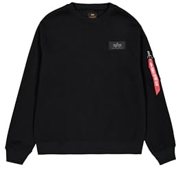 Alpha Industries Herren Back Print Sweatshirt, Black, XS