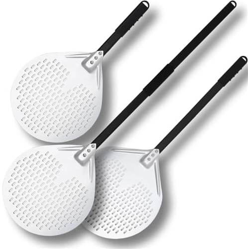 MZYFDC Große Pizzaschaufel, Ofenpaddel, Zubehör for Drehen der Folie, Küchenbrotbackautomat, Backzubehör(12 inch 68.5cm)