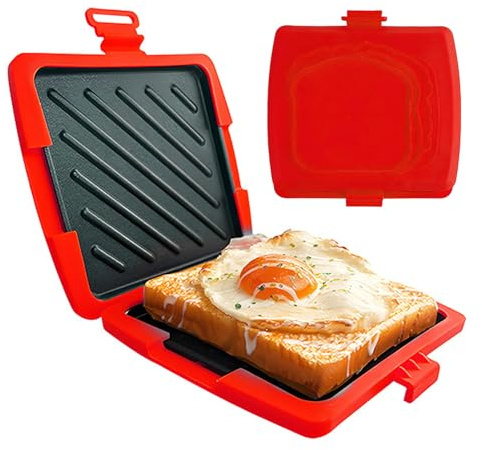Sandwich-Grill, ohne Strom, tragbarer Kocher, Toast-Maschine, Käse, Mikrowelle, Presse | für Quesadilla Snacks Zubereitung von Lebensmitteln Haus Wohnung Party Reise