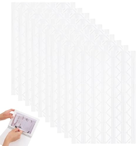 GXAHSOL Fotoecken Selbstklebend Transparent, 10 Blatt Fotoecken Aufkleber aus PVC für Fotoalbum Scrapbook Journal DIY, Bildecken zum Kleben für Fotos Karten Kunstwerke