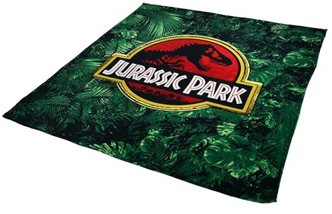 Elbenwald Serien - XXL Flauschdecke aus 100% Polyester in Verschiedenen Größen z. B. 180 x 200 cm mit Rick and Morty, Jurassic Park & mehr Mehrfarbig (180 x 200 cm, Jurassic Park)